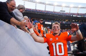 Bo Nix lança cor para os seguidores do Broncos após a improvável vitória do ressurgimento contra os Giants Denver Broncos QB Bo Nix