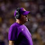 Head coach Brian Kelly of the LSU Tigers