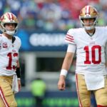 San Francisco 49ers QBs Brock Purdy and Mac Jones