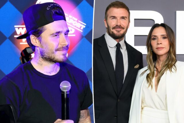 Brooklyn Beckham evita perguntas sobre o médico da mãe Victoria depois de faltar à estreia em meio a brigas familiares


