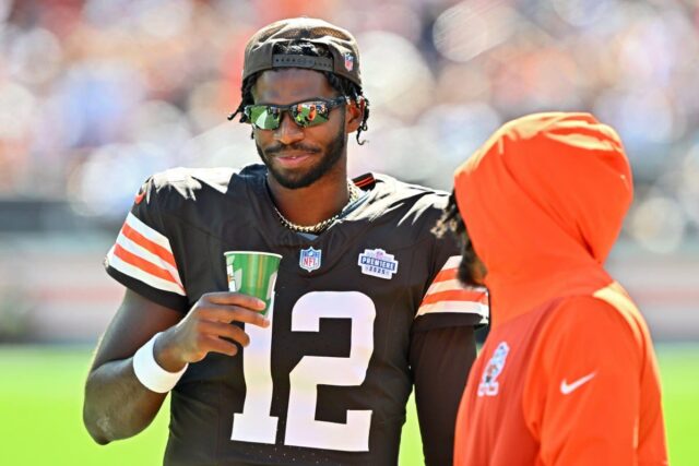 Shedeur Sanders #12 of the Cleveland Browns