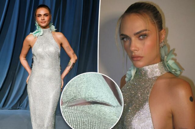 Cara Delevingne revela seu vestido rasgado pouco antes da Gala Cara Delevingne revela seu vestido rasgado pouco antes da Gala do Museu da Academia: 'A verdade por trás do brilho e do glamour'