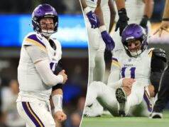Carson Wentz, dos Vikings, assume a culpa por jogar devido a uma lesão no final da temporada: ‘Não sou um idiota’ Carson Wentz, nº 11 do Minnesota Vikings, reage enquanto segura seu braço após uma partida contra o Los Angeles Chargers durante o segundo quarto do jogo no SoFi Stadium em 23 de outubro de 2025 em Inglewood, Califórnia.