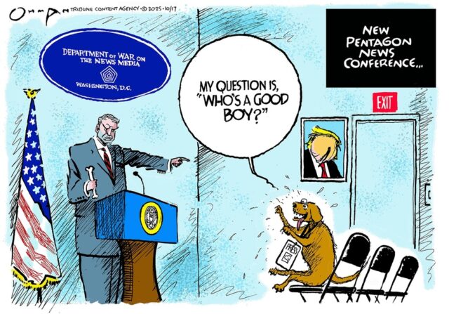 Cartoon: Nova coletiva de imprensa do Pentágono

