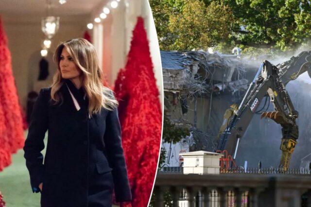 Casa Branca retoma visitas para mostrar a decoração de Natal de Melania Trump após demolição da Ala Leste
