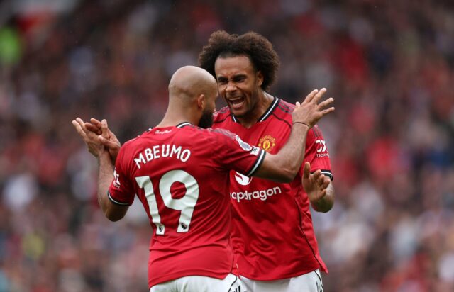 Joshua Zirkzee, do Manchester United, chega antes da partida da Premier League entre Manchester United e Chelsea, em Old Trafford, em 20 de setembro de 2025