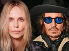 Charlize Theron oferece relativamente ombro frio para Johnny Depp no Dior Program Charlize Theron Johnny Depp Paris Fashion Week