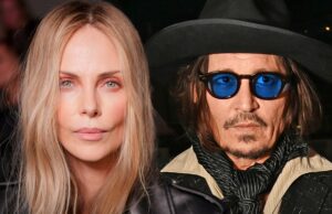 Charlize Theron oferece relativamente ombro frio para Johnny Depp no Dior Program Charlize Theron Johnny Depp Paris Fashion Week