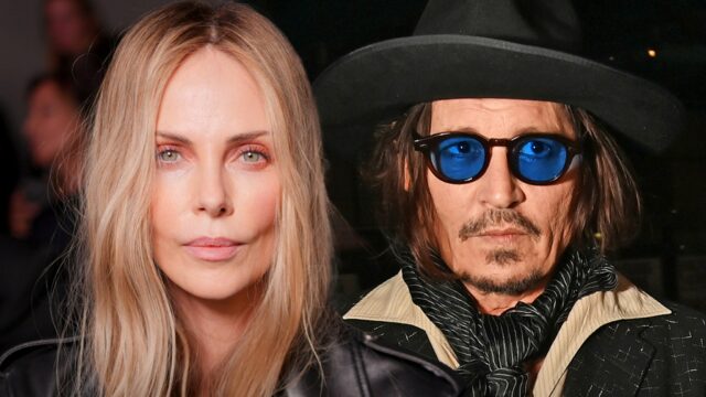 Charlize Theron Johnny Depp Paris Fashion Week