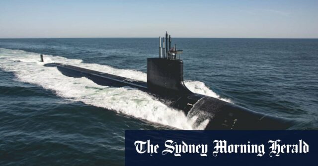 Um submarino da classe Virginia dos EUA.