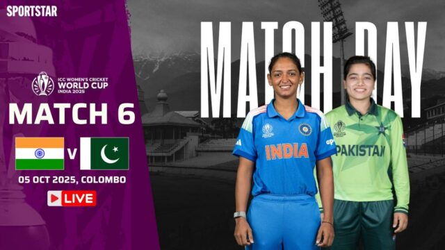 Classificação ao vivo da Índia vs Paquistão, Odi Globe Canela de Feminino 2025: o IND-W lida com Pak-W em Colombo; Jogue às 14:30 IST 

