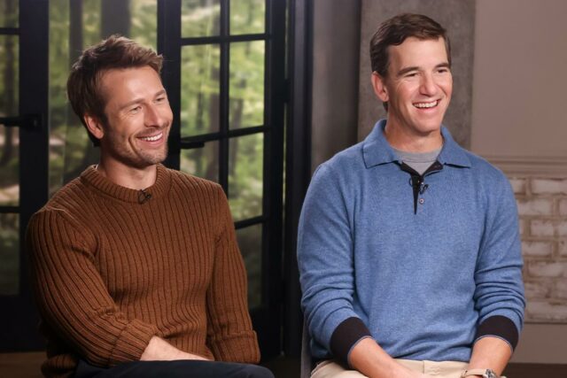 Clipe exclusivo 'ABC News Live Prime': Eli Manning estava "preocupado" com as habilidades de futebol de Glen Powell antes de 'Chad Powers'

