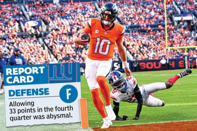 Conclusões do Giants, boletim da derrota da NFL na semana 7 para o Broncos

