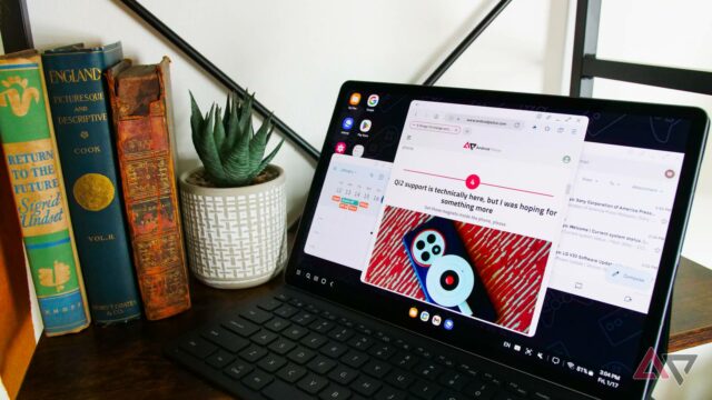 samsung galaxy tab s9 mostrando a tela com dex