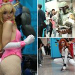 Cosplayer Malibare (@ur_malibare) como Zero Two de 'Daring in the Franxx' na New York Comic Con 2025
