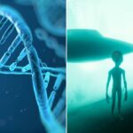 Ilustração de moléculas de DNA.