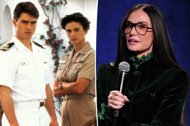 Demi Moore diz que Tom Cruise ficou 'envergonhado' com sua Demi Moore diz que Tom Cruise ficou 'envergonhado' com sua gravidez durante as filmagens de 'A Few Good Men'
