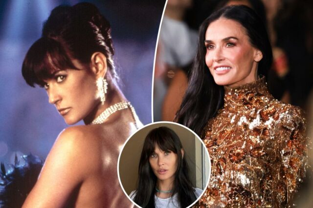 Demi Moore recebe franja pela primeira vez desde os anos 90 - veja o visual de vez em quando

