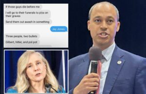 Dems descaradamente o candidato da Virginia AG Jay Jones, apesar dos textos violentos sobre os republicanos – enquanto Abigail Spanberger se recusa a negá -lo Dems descaradamente o candidato da Virginia AG Jay Jones, apesar dos textos violentos sobre os republicanos - enquanto Abigail Spanberger se recusa a negá -lo