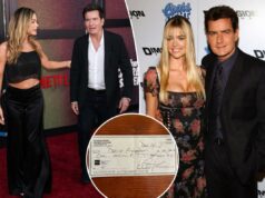 Denise Richards parece provar que Charlie Sheen estava errado com foto de cheque de US$ 1 milhão não descontado Denise Richards parece provar que Charlie Sheen estava errado com foto de cheque de US$ 1 milhão não descontado