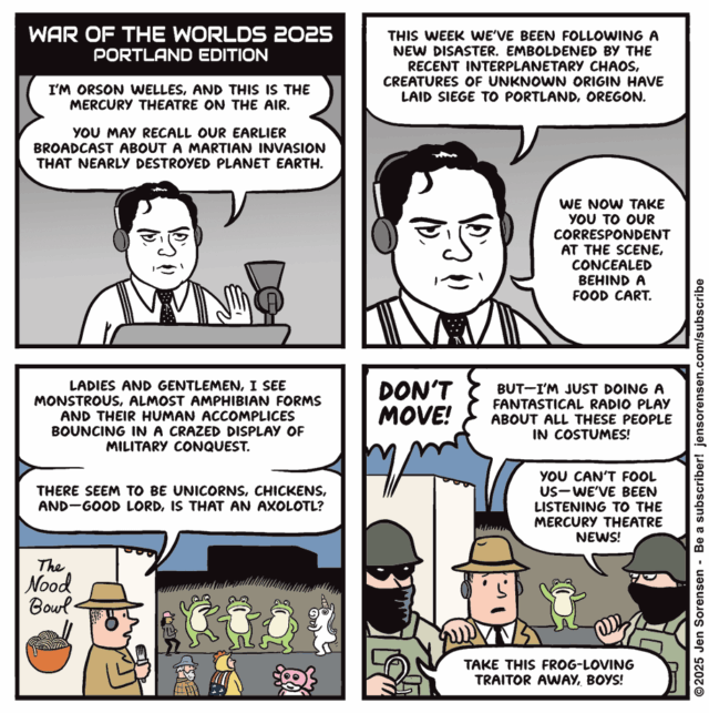Desenho animado: Guerra dos Mundos, edição Portland

