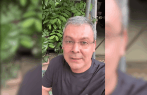 Despesa brasileira recomenda aumentar obrigações tributárias de apostas para 24% Fundo preto com um vídeo vertical de mídia social no meio, do deputado federal Lindbergh Farias