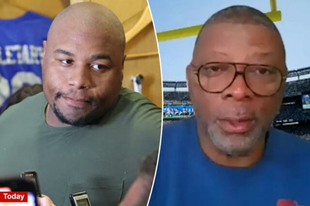 Dexter Lawrence responde à lenda 'delirante' dos Giants, Carl Banks, Dexter Lawrence responde à lenda 'delirante' dos Giants, Carl Banks, enquanto a rivalidade explode