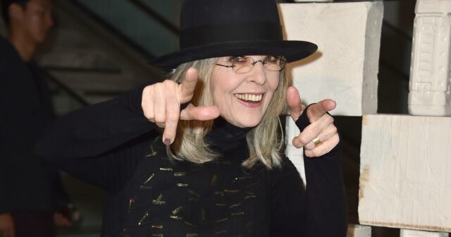 Diane Keaton continua sendo aquela que escapou para seus ex-amantes Woody Allen e Al Pacino 

