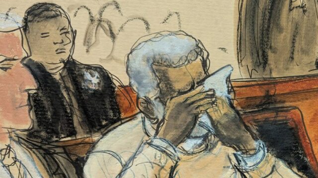 Diddy no Tribunal Esboço Elizabeth Williams