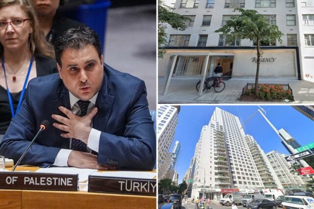 Diplomata palestino vive em luxo de US $ 11 mil por mês de Nova York, alarmante vizinhos judeus

