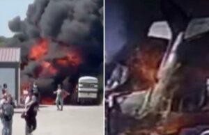 Dois mortos após avião bater em um caminhão de 18 rodas em uma explosão de fogo, mostra um vídeo chocante Dois mortos após avião bater em um caminhão de 18 rodas em uma explosão de fogo, mostra um vídeo chocante