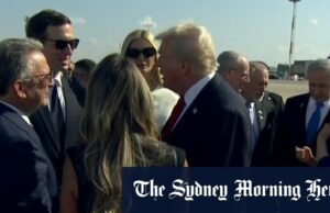 Donald Trump chega a Israel com sete reféns libertados Donald Trump chega a Israel com sete reféns libertados