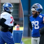 Dupla dinâmica de Andrew Thomas e Jermaine Eluemunor dando apoio de elite aos Giants