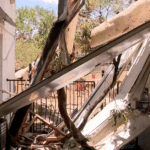 'É simplesmente horrível': uma enorme árvore de eucalipto atinge a casa durante uma tempestade violenta