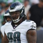 Eagles Defensive Tackle Jalen Carter durante a pré-temporada