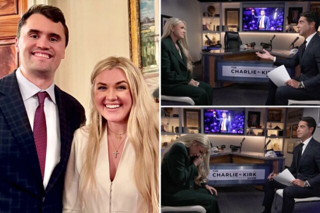 Emocional Erika Kirk chama Charlie Kirk de 'o amor de Erika Kirk chorando durante uma entrevista no