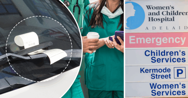 As enfermeiras estão ‘fartas’ da situação do estacionamento no Hospital Feminino e Infantil de Adelaide.