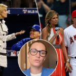 Erin Andrews durante a Royals-Mets World Series em 2015.