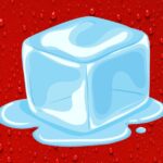 Ex -veterano executivo de marketing da Apple desafia Tim Cook sobre direitos humanos sobre o IceBlock | Logotipo de gelo no fundo vermelho com gotículas de água