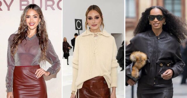 Estas roupas de couro natural de celebridades fornecerão ideias de estilo de perda significativa 

