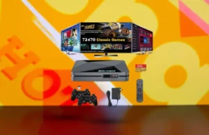 Este console de US $ 90 tem milhares de videogames tradicionais pré-carregados e pode transmitir seus programas Este console de US $ 90 tem milhares de videogames tradicionais pré-carregados e pode transmitir seus programas