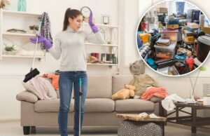 Este hack bizarro é uma maneira extremamente eficaz de se livrar da bagunça que está ocupando espaço em sua casa A sala de um colecionador repleta de caixas, eletrônicos, equipamentos comerciais, objetos domésticos e lixo diverso.