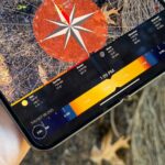 Posições futuras do sol mostradas no aplicativo Sun Surveyor