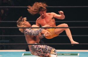 Ex-Celebridade da WWE Matt Puzzle Assaults Podcast Host ao longo da reunião NJPW Matt Riddle Hiroshi Tanahashi