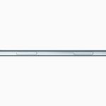 Testes de duração da bateria do iPhone Air | Imagem promocional da Apple da vista lateral do dispositivo