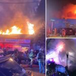 Explosão em oficina de automóveis em NJ provoca incêndio de 5 alarmes e queima várias empresas próximas