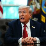 FTSE 100 LIVE: Suprimentos Batalha por instruções, pois Donald Trump revela um grande número de veículos enormes de 25%