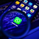 The WhatsApp icon displayed on an iPhone.