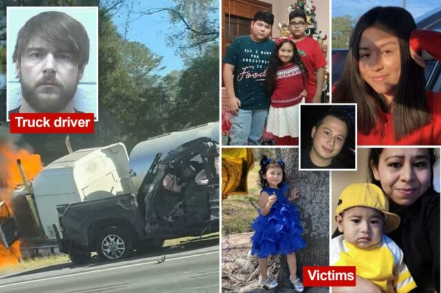 Família de oito pessoas, incluindo mãe grávida e cinco crianças, mortas em acidente na rodovia na Geórgia

