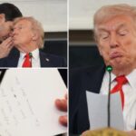 Fotos mostram a nota urgente de Marco Rubio para Trump antes do anúncio do acordo de paz no Oriente Médio